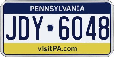 PA license plate JDY6048