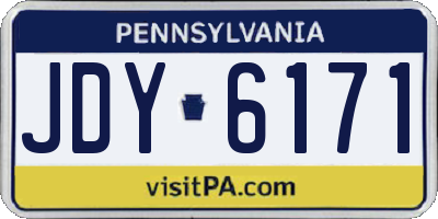 PA license plate JDY6171