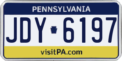 PA license plate JDY6197