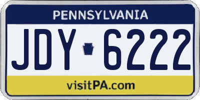 PA license plate JDY6222