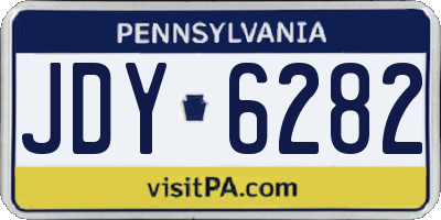 PA license plate JDY6282