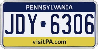 PA license plate JDY6306