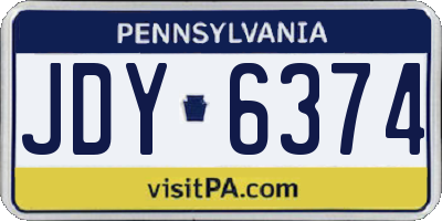 PA license plate JDY6374