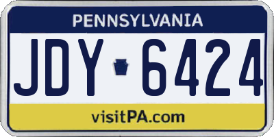 PA license plate JDY6424