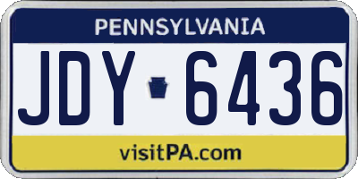 PA license plate JDY6436