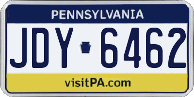 PA license plate JDY6462