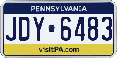 PA license plate JDY6483