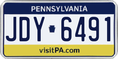 PA license plate JDY6491