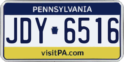 PA license plate JDY6516