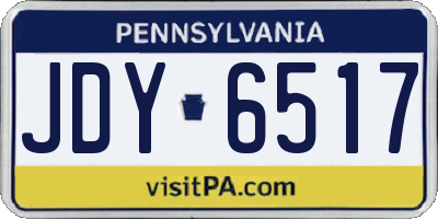 PA license plate JDY6517