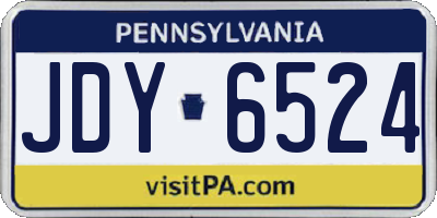 PA license plate JDY6524