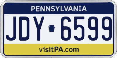 PA license plate JDY6599