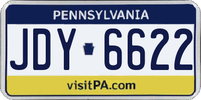 PA license plate JDY6622
