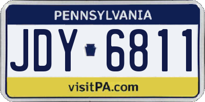 PA license plate JDY6811