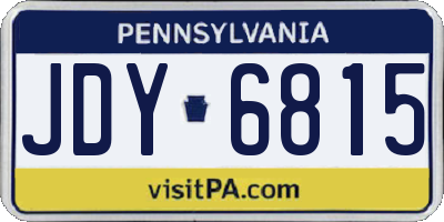 PA license plate JDY6815