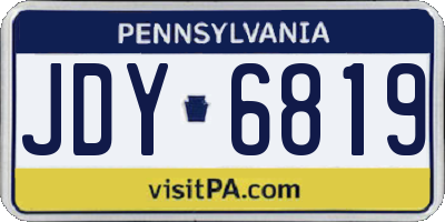 PA license plate JDY6819