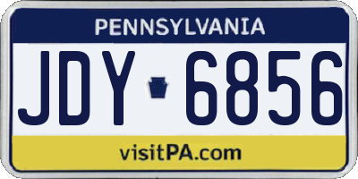 PA license plate JDY6856