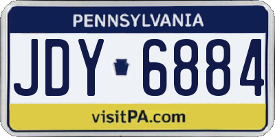 PA license plate JDY6884