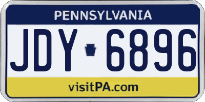 PA license plate JDY6896