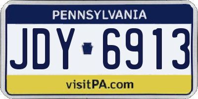 PA license plate JDY6913