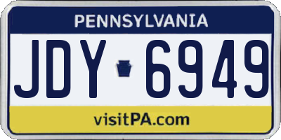 PA license plate JDY6949