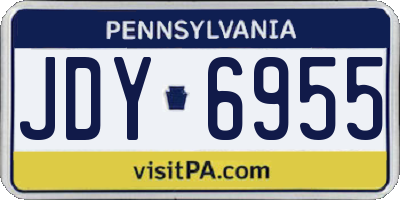 PA license plate JDY6955