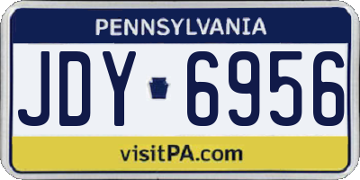 PA license plate JDY6956