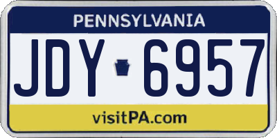 PA license plate JDY6957