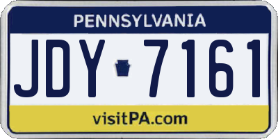 PA license plate JDY7161