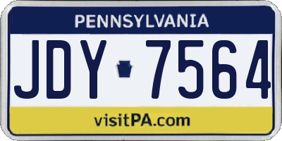 PA license plate JDY7564