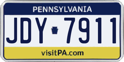 PA license plate JDY7911