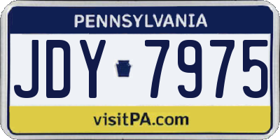 PA license plate JDY7975