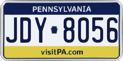 PA license plate JDY8056