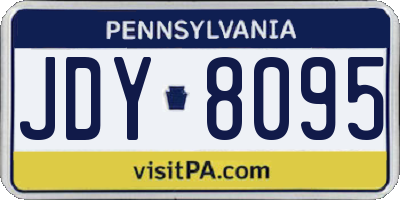 PA license plate JDY8095