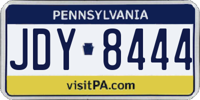 PA license plate JDY8444