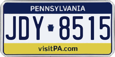 PA license plate JDY8515