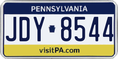 PA license plate JDY8544