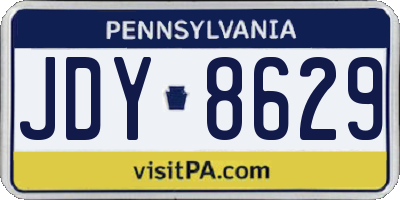 PA license plate JDY8629