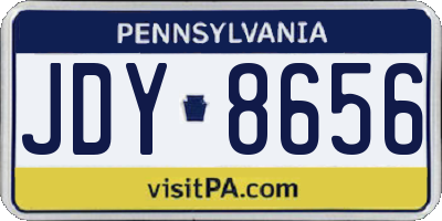 PA license plate JDY8656