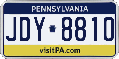 PA license plate JDY8810