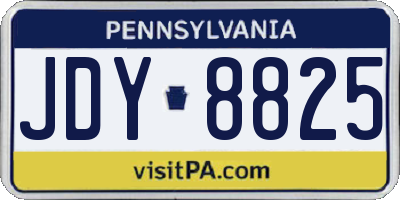 PA license plate JDY8825