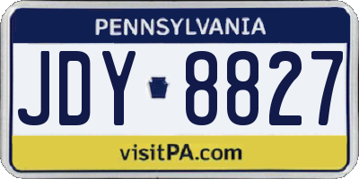 PA license plate JDY8827