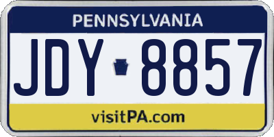 PA license plate JDY8857