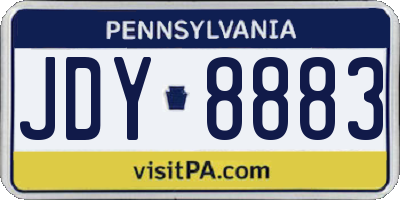PA license plate JDY8883