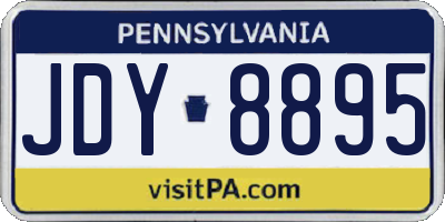 PA license plate JDY8895
