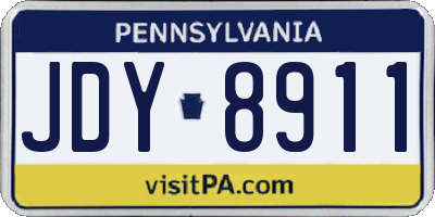 PA license plate JDY8911