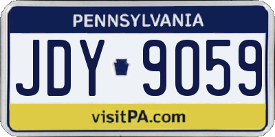 PA license plate JDY9059