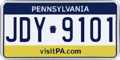 PA license plate JDY9101