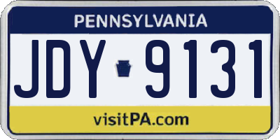 PA license plate JDY9131
