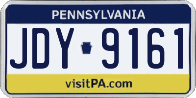 PA license plate JDY9161